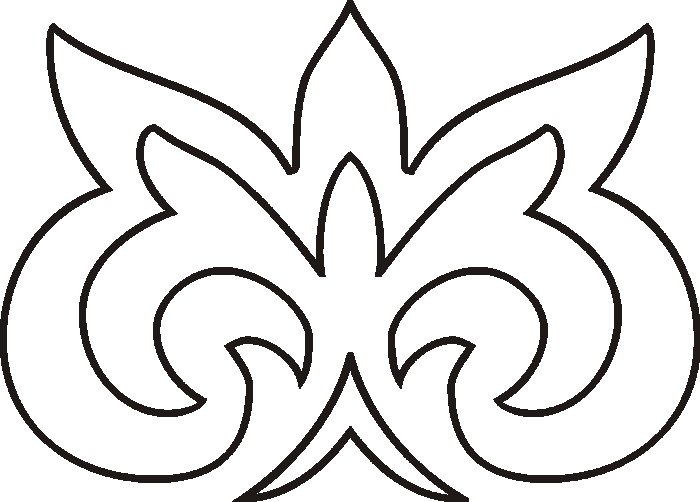 Казахский национальный орнамент трафарет