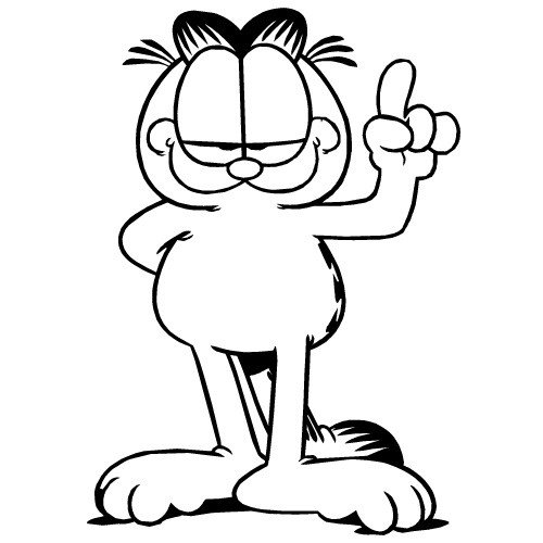 Гарфилд черно белый