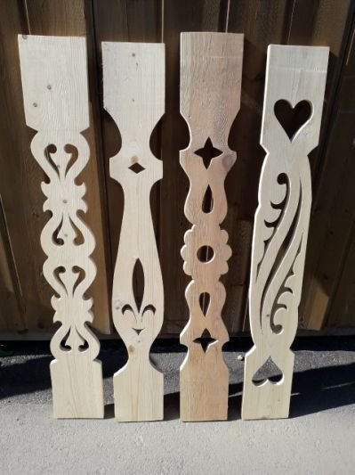 Резные балясины плоские