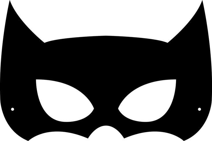 Маска Бэтмена трафарет