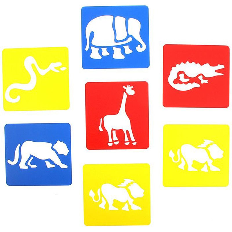 Трафареты для рисования для детей пластмассовые