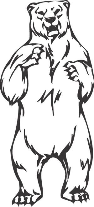 Медведь на задних лапах вектор