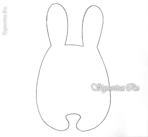 Чердачная игрушка заяц выкройка