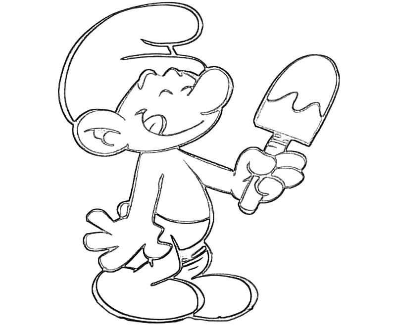 Смурфики рисунок для срисовки