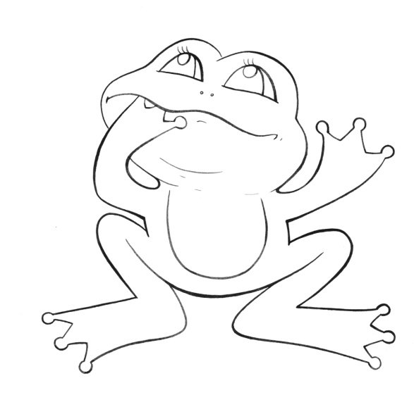 Лягушка раскраска для детей