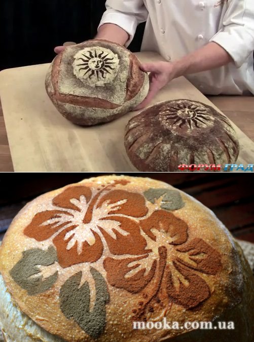 Украшение хлеба надрезами