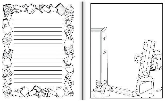 Рамка школа раскраска