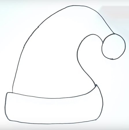 Колпак Деда Мороза шаблон