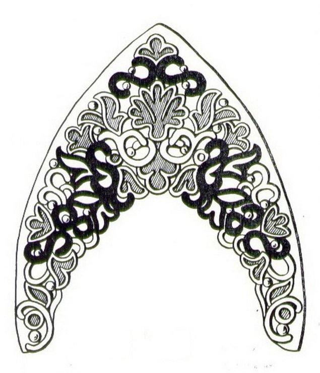 Кокошник рисунок