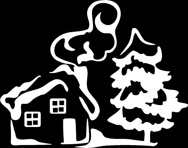 Домики на окно к новому году