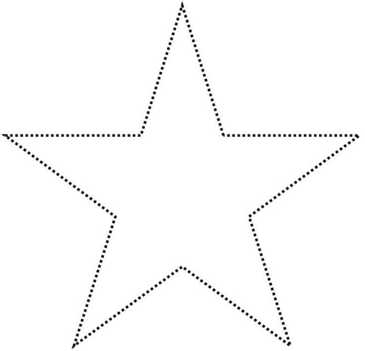 Пятиконечная звезда контур