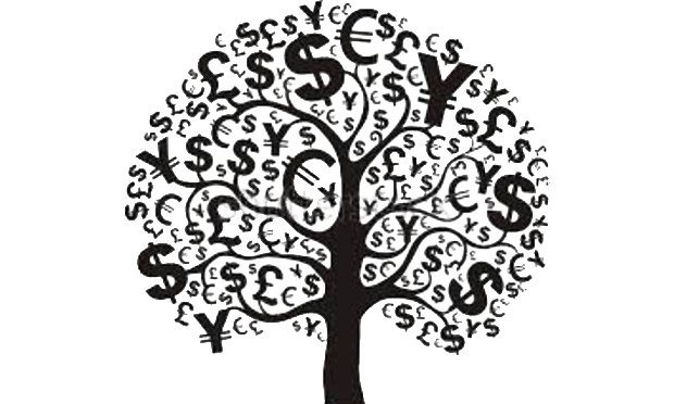 Денежное дерево трафарет