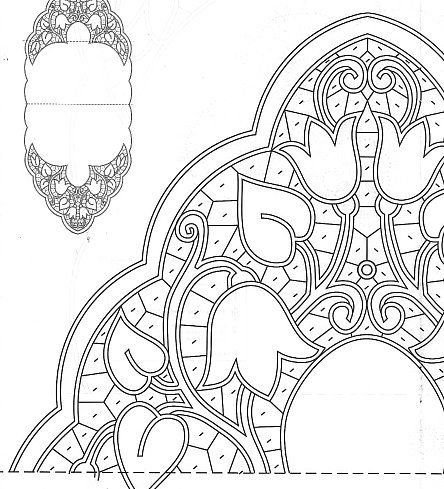 Кокошник трафарет