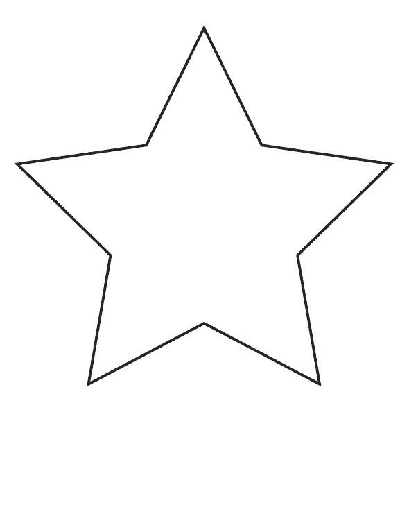Пятиконечная звезда трафарет на а4