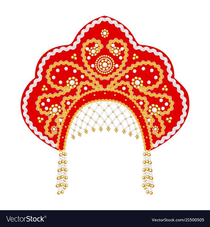 Русский орнамент кокошник царевны