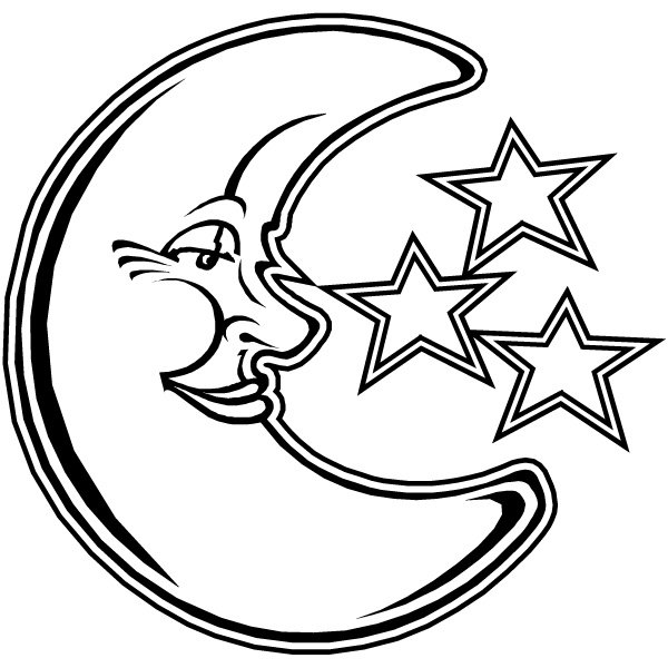 Месяц трафарет