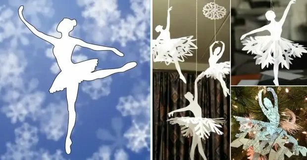 Балерины украшение из бумаги