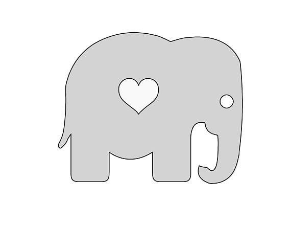 Слон трафарет