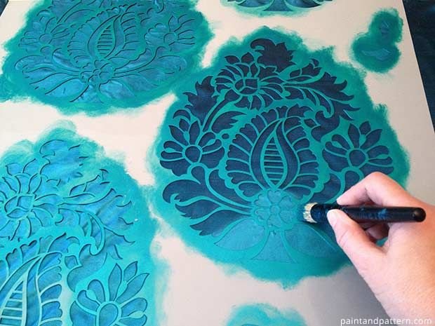 Краска ткань трафарет