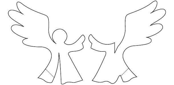 Ангелочки трафареты для вырезания