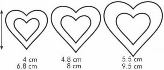 Трафарет сердце для пряников