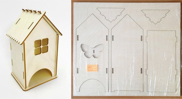 Чайные домики из фанеры лазерная резка