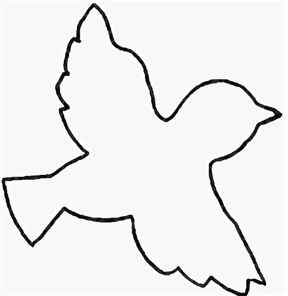 Силуэт птички для вырезания