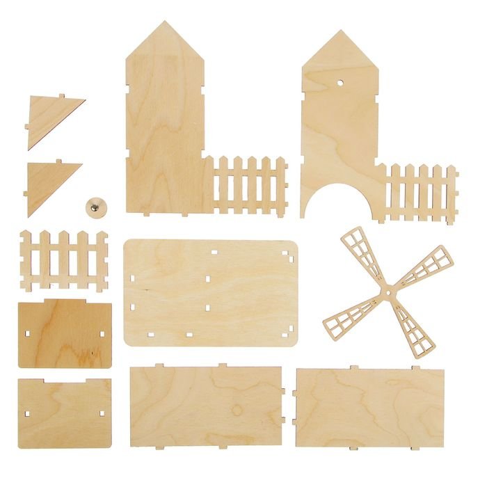 Мельница макет фанера