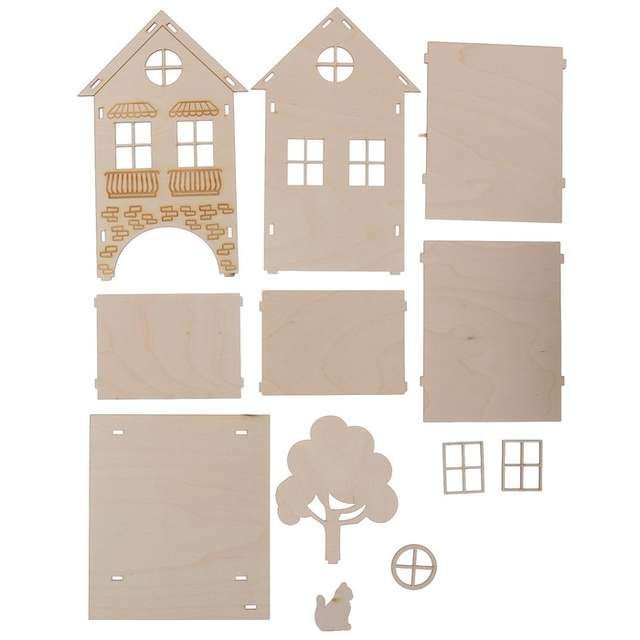 Чайный домик трафарет