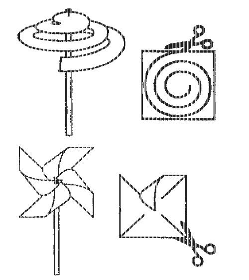 Вертушка из бумаги схема