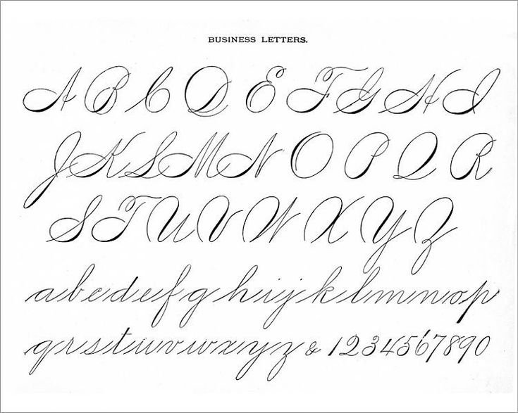 Спенсериан каллиграфия алфавит