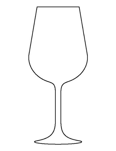 Бокал вина контур