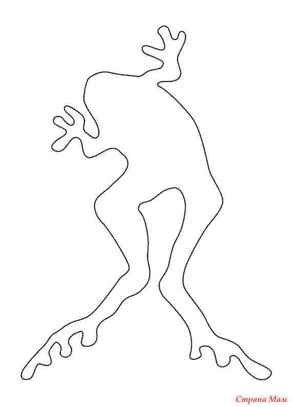 Трафарет лягушки