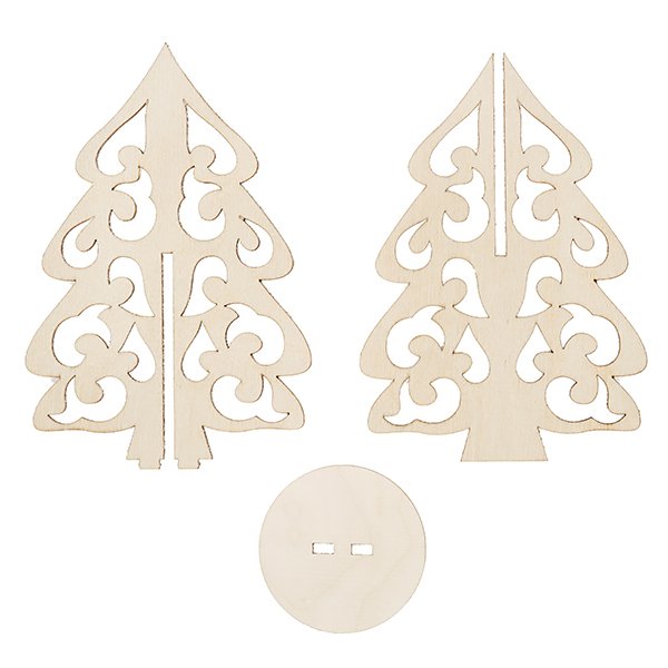 Трафарет елочки для выпиливания