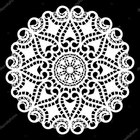 Кружевная салфетка трафарет