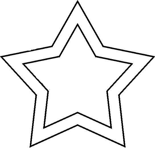 Звезда в звезде трафарет