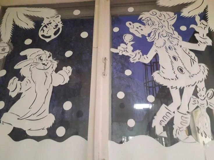 Новогодние сюжеты на окна