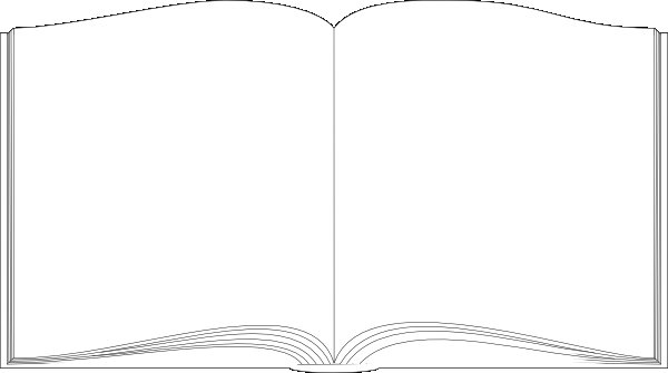 Развернутая книга на прозрачном фоне