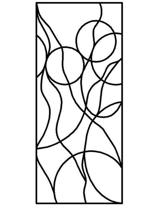 Трафареты узоров для витражей