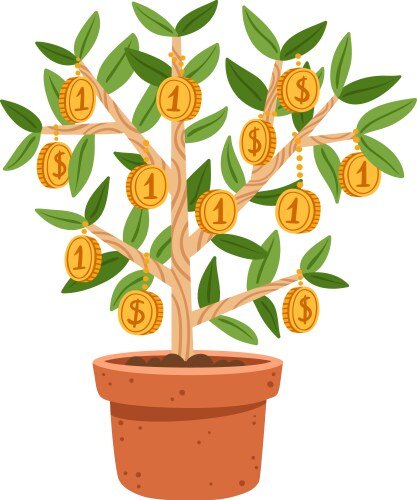 Денежное дерево рисунок
