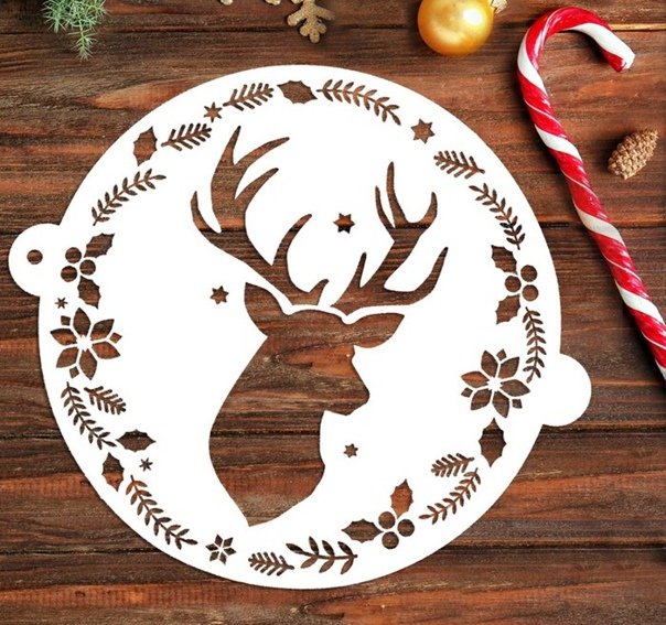 Новогодние трафареты для торта