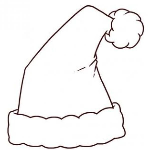 Шапка Деда Мороза раскраска