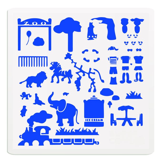 Слово зоопарк трафарет