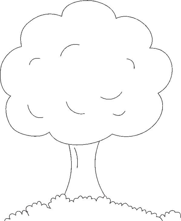 Дерево раскраска для детей