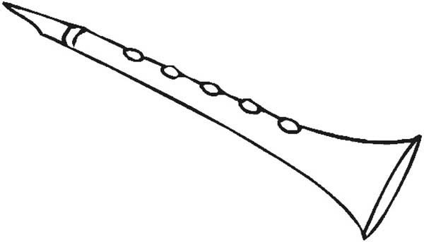 Раскраска флейта музыкальный инструмент