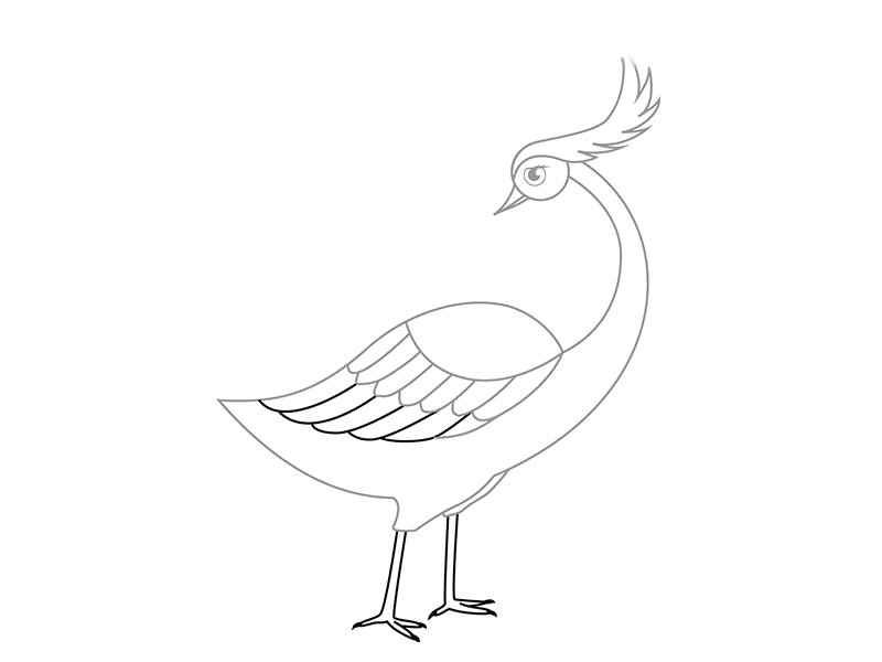 Трафарет Жар птицы для рисования