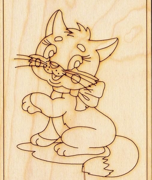 Картина для выжигания по дереву для детей