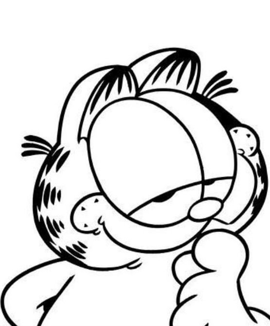 Гарфилд раскраска