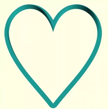 Сердечко продолговатое