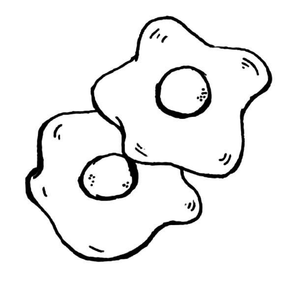 Раскраска еда яичница